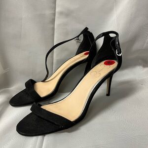 Jessica Simpson Black Ankle Strap Heels